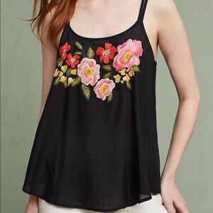 Anthropologie Akemi + Kin Floral Embroidered Tank